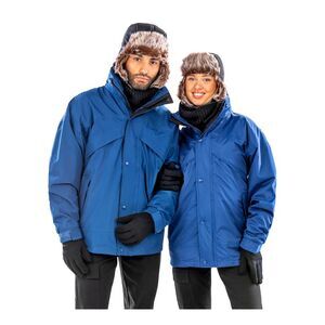 Result Mens 3 in 1 Zip and Clip StormDri Waterproof Windproof Jacket /Coat / Nav